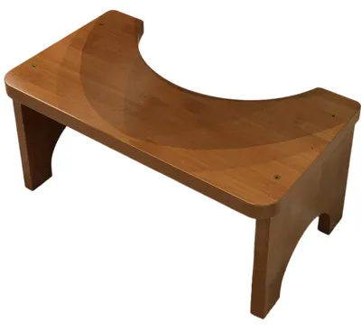 Imagen del producto de Reposapiés de madera para el baño