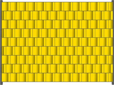 Produktbild von Wallario Zaunsichtschutz mit Motiv Gelb für Ein- und Doppelstabmatten Zäune in der Größe 250 x 180 cm