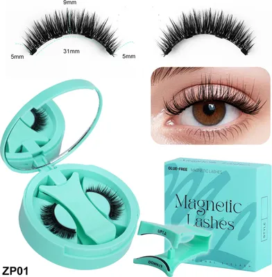 Zdjęcie produktu dla INF Zestaw magnetycznych rzęs - Miętowo-zielone zintegrowane pudełko Model 4