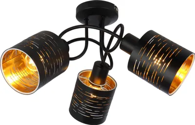 Produktbild von Globo Lighting Deckenleuchte Metall schwarz, 3x E14