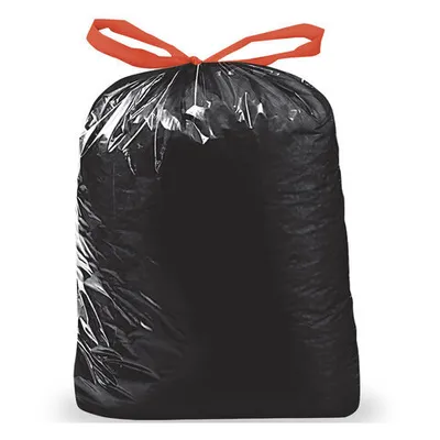Produktbild von 100x Müllsäcke mit Zugband 120 Liter LDPE 70 x 100 cm schwarz