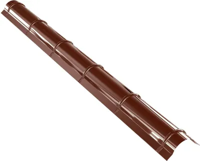 A single brown roof tile is shown on a white background.