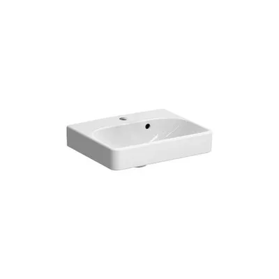 Produktbild von Geberit GE Smyle Square Handwaschbecken, 45x36cm m. Hl., m. Ül. asym., KeraTect