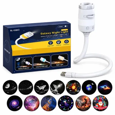 Sternenhimmelprojektor, 13-in-1, USB, 360° verstellbar, Nachtlicht