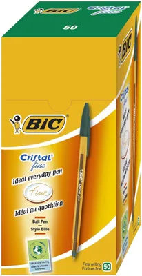 Image de 50x BiC® 872729 Stylo à bille Cristal® Original fine - 0,35 mm, vert (indélébile)