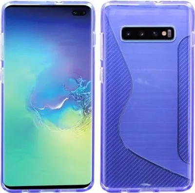 Produktbild von S-Line Hülle Bumper kompatibel mit Samsung Galaxy S10 G973F Silikonhülle Stoßfest Handyhülle TPU Case Cover Lila