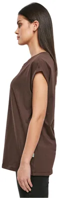 Produktbild von Urban Classics Damen Ladies Organic Extended Shoulder Tee Brown, L