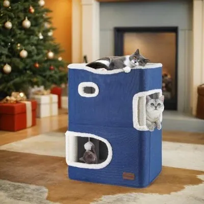 Produktbild von Famanu Katzenmöbel mit Kratzbaum und Hängematte - Multifunktional