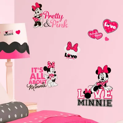 Produktbild von Roommates Rmk2180Scs Rm - Disney Minnie Liebt Pink Wandtattoo, Pvc, Bu
