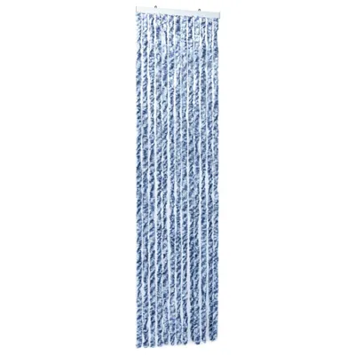 Produktbild von Insektenschutz-Vorhang Blau, Weiß und Silbern 56x185cm Chenille