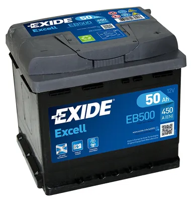Produktbild von EXIDE EB500 Excell Autobaterie/Starterbatterie 50Ah 12V 450A B13 DIN/ISO L1