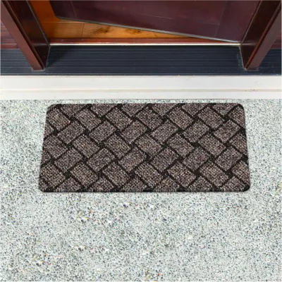 Produktbild von Fußmatte Türvorleger Bodenmatte Textil Melbourne Pflasterstein Braun Robust Wasserabweisend Breite 40 cm Länge 80 cm