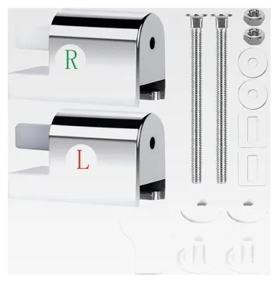Produktbild von 2 Stück Universal WC Sitz Befestigung Soft-Close Scharnier für Toilettensitze
