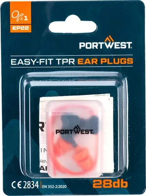 Produktbild von Ohrstöpsel Easy Fit mit Schnur (1 Paar) – Orange – Portwest