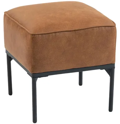 Obrázek produktu pro Taburet, čalounění z PU, moderní styl, hnědý
