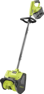 A cordless electric snow blower on a white background.