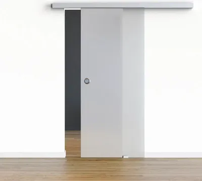 Produktbild von Pertura Glasschiebetür Glera Satin für Beschlag Selir 900x2050 mm mit Griffmuschelbohrung
