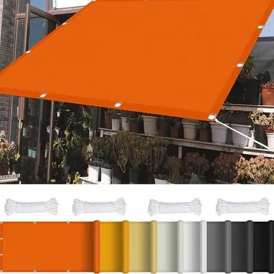 Obrázok produktu pre Oranžovo-červená tienidelná plachta do záhrady – 98 % ochrana proti UV žiareniu – 0,8 x 6 metrov