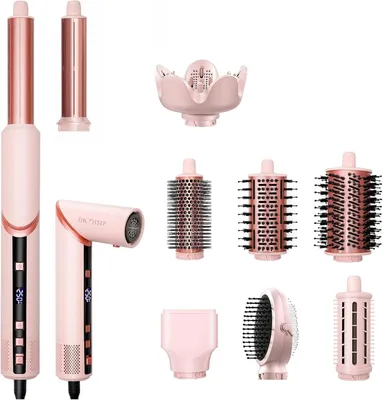 Produktbild von Warmluftbürste 8 in 1 Hairstyler, mit haartrockner für Frauen, Airstyler mit Diffuser Haare Föhn, Glätten,Lockenstab Automatisch, Volumen