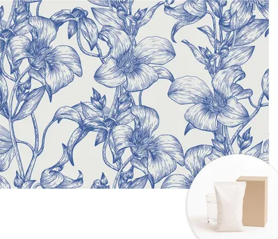 Obrázek produktu pro Samolepicí fototapeta – nástěnné malby do obývacího pokoje – 208 x 146 cm – dekorativní fólie na stěny – moderní design pro výzdobu stěn – tapety do interiérů – květinové větve