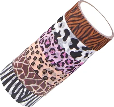 Produktbild von 6 Rollen Klebeband Aufkleber DIY Scrapbook Tapes Scrapbooking Tape Washi Tape Leopard Decor Animal Prints Tape