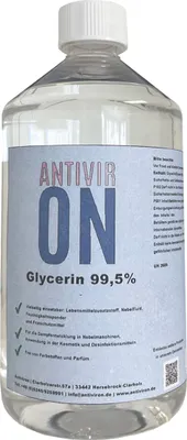 Produktbild von Antiviron Glycerin 99,5% 1L (VG) Glyzerin Glycerol Pharmaglycerin DIY Desinfektion Nebelmaschine