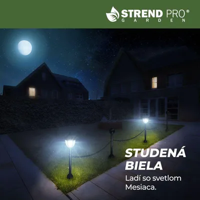 Immagine prodotto di Lampada Strend Pro Garden, catena, recinzione da giardino, 2x lampada solare, 1x LED, 16,5x16,5x71,5 cm