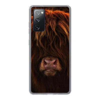 Produktbild von MuchoWow® Handyhülle Schutzhülle Hülle für Samsung Galaxy S20 FE Schottischer Highlander - Kuh - Schwarz - Porträt Silikon Softcase Handy Hülle - Abdeckung