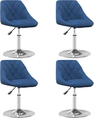 Produktbild von Esszimmerstühle 4 Stk. Drehbar Blau Samt