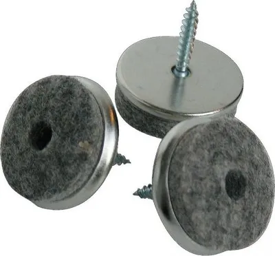 Image de Feutre à visser 28 mm métal - jeu de 16 pièces