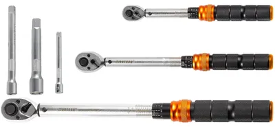 Image de Jeu de clés dynamométriques professionnelles 1/4", 3/8" et 1/2", de 1 à 220 Nm