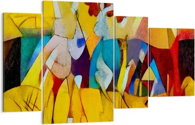 Produktbild von Bild auf Leinwand - Leinwandbild - Abstraktion modern - 120x70cm - Wand Bild - Wanddeko - Leinwanddruck - Bilder - Kunstdruck - Wanddekoration - Leinwand bilder - Wandkunst - DL120x70-3455