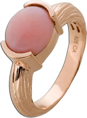 Produktbild von Opal Ring Silber Rose vergoldet rosa nat. Opal 2.3ct 19