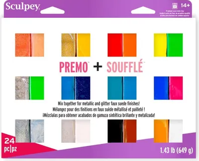 Produktbild von Satz mit 24 Polymer Clay - je 28 g