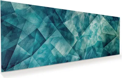 Produktbild von Glasbild 100x40cm in XXL für Wohnzimmer, Schlafzimmer Motiv Abstrakte Geometrie