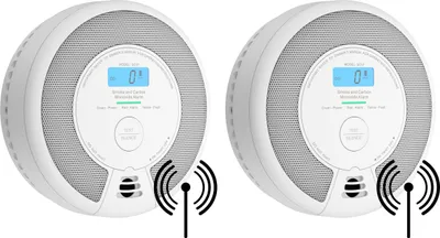 Produktbild von X-Sense SC07-W Drahtlos vernetzbarer Kombimelder 2er Pack – Rauch- und Kohlenmonoxidmelder – 10 Jahre Batterie und 360°-Sensor – Rauch- und CO-Melder