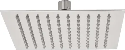 A square shower head with multiple nozzles.