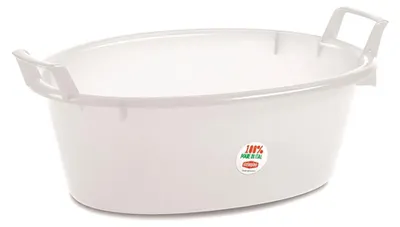 Productafbeelding van STEFANPLAST Ovaal wasmand, 80 cm - neutrale kleur