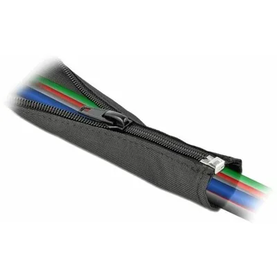 Produktbild von DeLOCK Gewebeschlauch mit Reißverschluss hitzebeständig 1 m x 35 mm schwarz, Schwarz, Polyester, -50 - 150 °C, 1 Stück(e), China, 3,5 cm