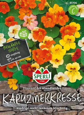 Produktbild von Kapuzinerkresse ''Diamant des Abendlandes'' niedrige, nicht rankende Mischung