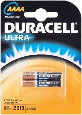 Produktbild von Duracell MX2500, Einwegbatterie, AAAA, Alkali, 2 Stück(e), Schwarz, Gold, 18 g