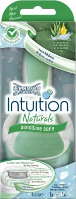 Produktbild von Wilkinson Intuition Naturals Sensitive Care Rasierer + Kopf 1St