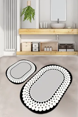 Produktbild von Mijolnir, Balloch, Badematten-Set (2 Stück), Mehrfarbig, 100% POLYESTER, 50 x 60 cm