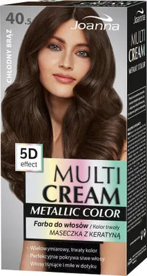 Obrázek produktu pro JOANNA Multi Cream Metallic Color 5D Effect Haarfärbemittel 40.5 Cool Brown