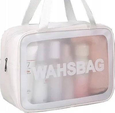 Produktbild von Transparente Kosmetiktasche - Ordnung und Stil für Ihre Schönheitspflege - Wasserdicht - Groß - Leicht zu Reinigen - PVC+TPU
