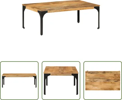 Produktbild von The Living Store Couchtisch 100x55x35 cm Massivholz Mango