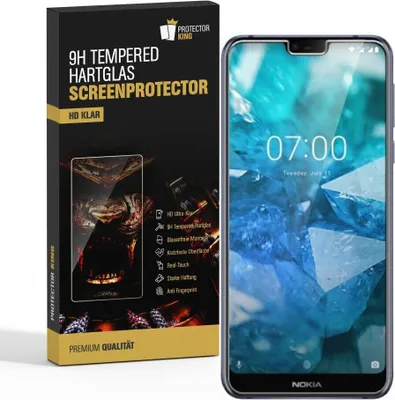 A product box for a screen protector is shown next to a smartphone.
