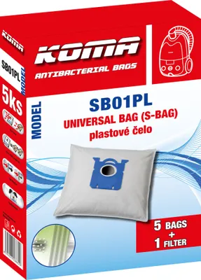 The image shows the packaging of KOMA vacuum cleaner bags.