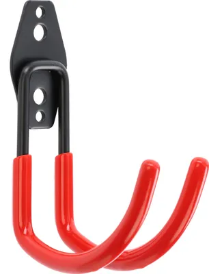 Produktbild von Wandhaken von BOTLE, Werkzeughaken, für Werkzeuge, U-förmig 11 cm, stabil mit PVC-Ummantelung, für Garage, Schuppen, Werkstatt, Haken für Handsäge und Gartensäge, Doppelhaken, Tragkraft bis 30 kg