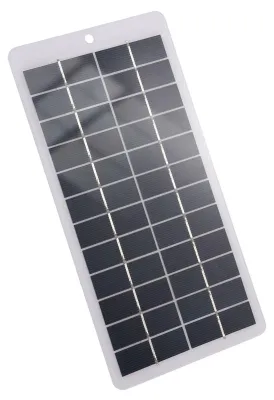 Zdjęcie produktu dla Przenośny panel słoneczny 5 W, 12 V – polikrystaliczna ładowarka słoneczna z krzemu, mini moduł słoneczny o wysokiej wydajności z zaciskami